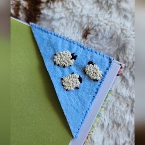 Blue Sheep Corner Bookmark